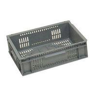 containers plastic stacking colour grey