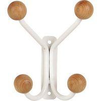 COAT HOOKS - ECONOMY, 4 HOOKS LENGTH: 130MM, WHITE