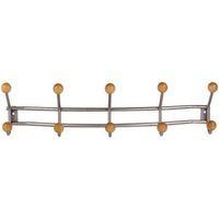 COAT HOOKS - ECONOMY, 10 HOOKS LENGTH: 580MM, ALUMINIUM