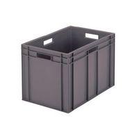 containers plastic stacking colour grey