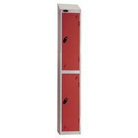 colour door locker with sloping top 2 door depth 305mm silver bodyred  ...