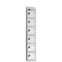 colour door locker with sloping top 6 door depth 305mm silver bodywhit ...