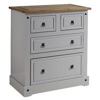 Corona Grey 2 plus 2 Drawer Chest