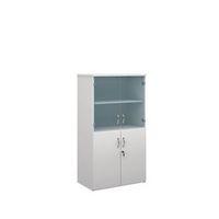 COMBINATION UNIT1 FIXED+2 ADJSHELVES W800XD500XH1440 WHITE