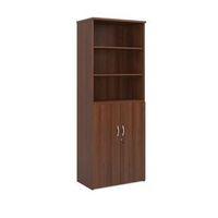 COMBINATION UNIT 1 FIXED+4 ADJSHELVES W800XD500XH2140 WALNUT