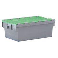 CONTAINER ATTACHED LID 54 LTR GREEN LID, GREY BODY