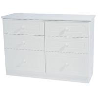 Coniston 6 Drawer Midi Chest White