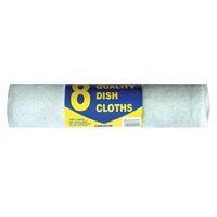 Cotton Dish Cloths 30 x 36cm (Pack of 8)