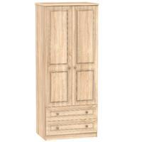 Corrib 2 Door 2 Drawer Wardrobe Corrib - 2ft6 2 Drawer Robe - Light Oak