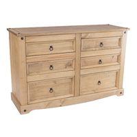 Corona 6 Drawer Wide Chest Corona 3+3 drawer wide chest