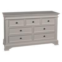 Country Cream Wide 3 Over 4 Drawer Chest
