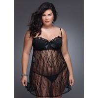 coquette lace babydoll xl 14 16