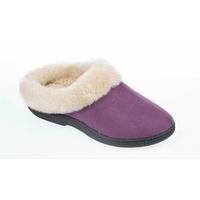 Coolers Womens Slip on Mule Slippers Microsuede-Faux Fur Trim & Lining A221