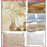 Cotton Green Double Bedspread Portuguese Style Cotton Mix Bedspread / Sofa Bed Throw Double Size Cadiz