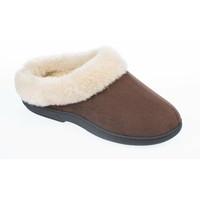 coolers womens slip on mule slippers microsuede faux fur trim lining a ...