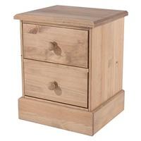 Core Products Two Drawer Bedside Cabinet, Antique Wax