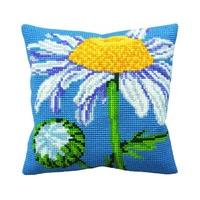 Collection D\'art Stamped Needlepoint Cushion Kit 40X40cm-Marguerite