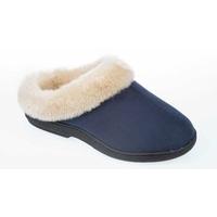 coolers womens slip on mule slippers microsuede faux fur trim lining a ...