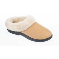 Coolers Womens Slip on Mule Slippers Microsuede-Faux Fur Trim & Lining A221