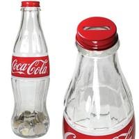 Coca Cola - 12 Inch Glass Contour Bottle Bank