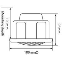 Compact ceiling speaker, 100V line, white