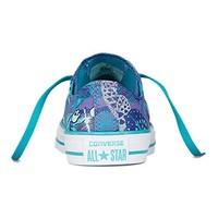 Converse Chuck Taylor All Star Feather Skull Ox Womens Canvas Trainers Blue - 4 UK