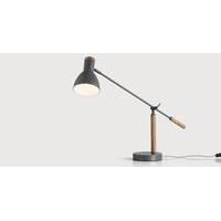 Cohen Table Lamp, Deep Grey and American Oak