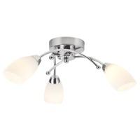 Contemporary 3 Arm Polished Chrome Ceiling Light Fitting