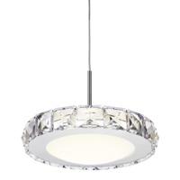 Contemporary LED Ceiling Pendant Light with Crystal Glass Square Beads