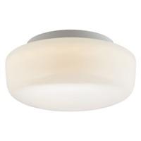 Contemporary Opal White Glass IP44 LED Bathroom Ceiling Light Fixture