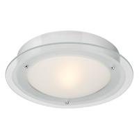 Contemporary IP44 Bathroom Ceiling Light Fitting with Double Glass