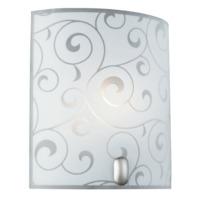 Contemporary Glass Flush Wall Light with Floral Decor