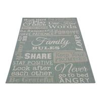 County Words Rug Duck Egg 80 x 150cm