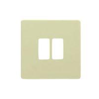 Colours White Chocolate Switch Front Plate