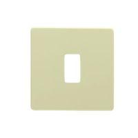 Colours White Chocolate Switch Front Plate