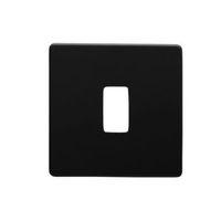Colours Jet Black Switch Front Plate