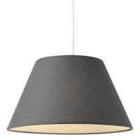 Colours Eos Anthracite Linen Effect Tapered Drum Light Shade (D)30.5cm