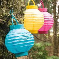 Coloured LED Garden Paper Lanterns