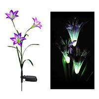 Color Changing Solar Lily Flower Stake Light (CIS-58263A)