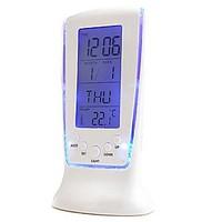 Coway Luxury LED Electronic Clock Colorful Clock Thermometer Screen Alarm Snooze Lazy Nightlight