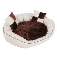 coffee cream artificial leather bed 100 x 80 x 28 cm l x w x h