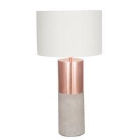 Concrete & Copper Table Lamp