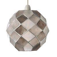 colours maringa capiz grey diamond lamp shade d225cm