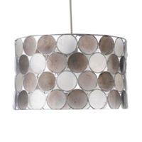 Colours Gilort Capiz Grey Circles Lamp Shade (D)29cm