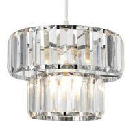 Colours Bayano Clear Crystal Effect Facetted Light Shade (D)22cm