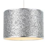 colours cirocha silver glitter light shade d28cm