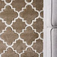 contemporary natural living room trellis rug havana 120x170cm