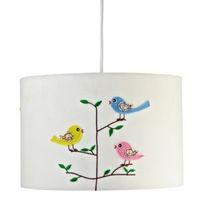 Colours Rosalba White Embroiderd Bird Light Shade (D)11.8cm