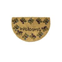 Coco Modern Beige Welcome Butterfly Coir Doormat 4313