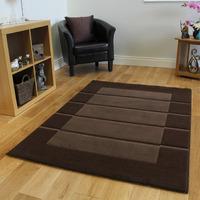 Contempo Plain Brown Soft Modern Rug 240x340